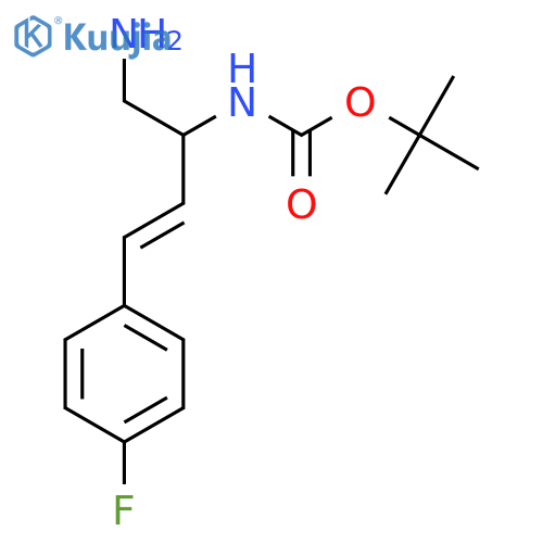 tert-butyl N-1-amino-4-(4-fluorophenyl)but-3-en-2-ylcarbamate structure