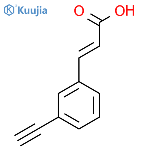 3-(3-ethynylphenyl)prop-2-enoic acid structure