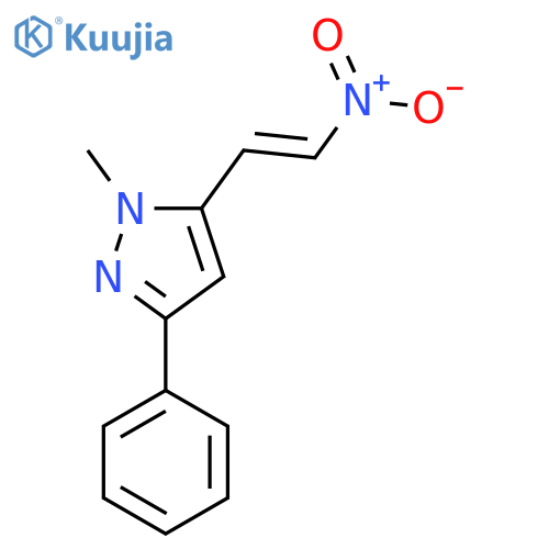 1-methyl-5-(2-nitroethenyl)-3-phenyl-1H-pyrazole structure