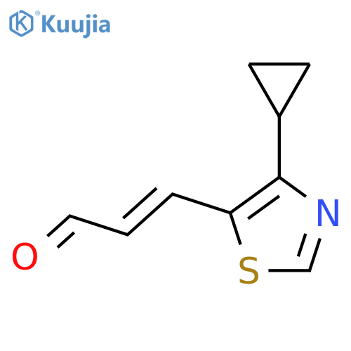 3-(4-cyclopropyl-1,3-thiazol-5-yl)prop-2-enal structure