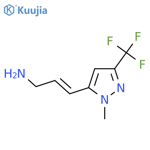 3-1-methyl-3-(trifluoromethyl)-1H-pyrazol-5-ylprop-2-en-1-amine structure