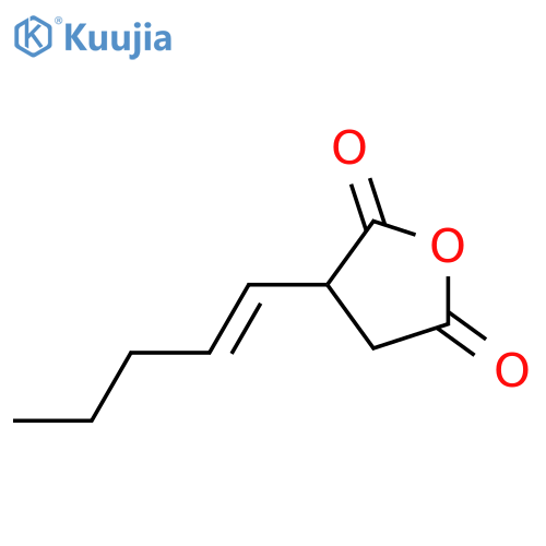 3-(pent-1-en-1-yl)oxolane-2,5-dione structure