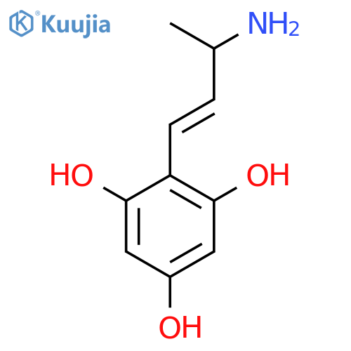 2-(3-aminobut-1-en-1-yl)benzene-1,3,5-triol structure