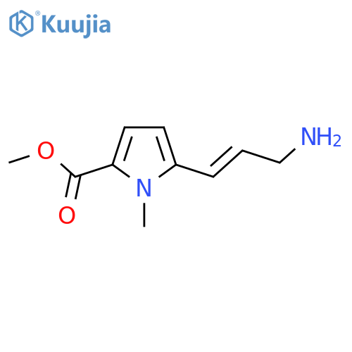 methyl 5-(3-aminoprop-1-en-1-yl)-1-methyl-1H-pyrrole-2-carboxylate structure