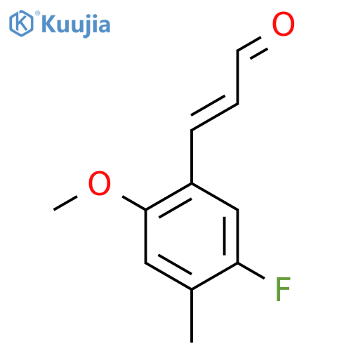 3-(5-fluoro-2-methoxy-4-methylphenyl)prop-2-enal structure