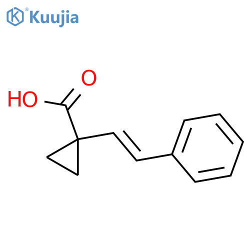 1-(2-phenylethenyl)cyclopropane-1-carboxylic acid structure