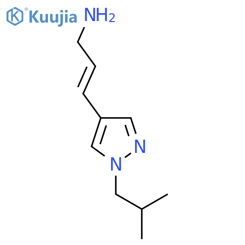 3-1-(2-methylpropyl)-1H-pyrazol-4-ylprop-2-en-1-amine structure
