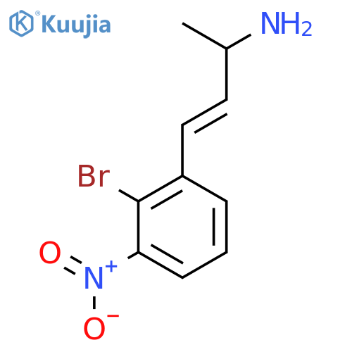 4-(2-bromo-3-nitrophenyl)but-3-en-2-amine structure