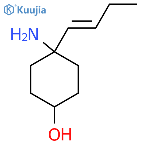 4-amino-4-(but-1-en-1-yl)cyclohexan-1-ol structure