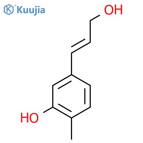5-(3-hydroxyprop-1-en-1-yl)-2-methylphenol structure