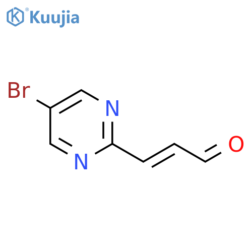 3-(5-bromopyrimidin-2-yl)prop-2-enal structure
