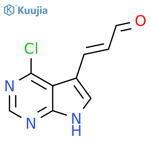 3-{4-chloro-7H-pyrrolo[2,3-d]pyrimidin-5-yl}prop-2-enal structure