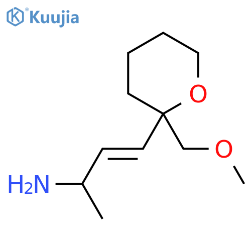 4-2-(methoxymethyl)oxan-2-ylbut-3-en-2-amine structure