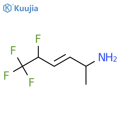 5,6,6,6-Tetrafluorohex-3-en-2-amine structure