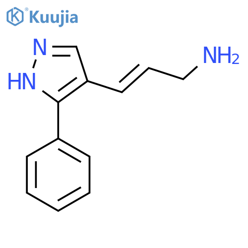 3-(3-phenyl-1H-pyrazol-4-yl)prop-2-en-1-amine structure