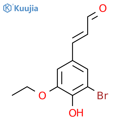 3-(3-bromo-5-ethoxy-4-hydroxyphenyl)prop-2-enal structure