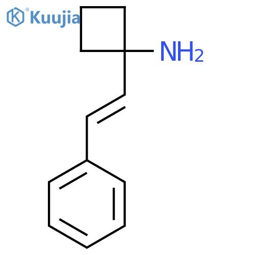 1-(2-phenylethenyl)cyclobutan-1-amine structure