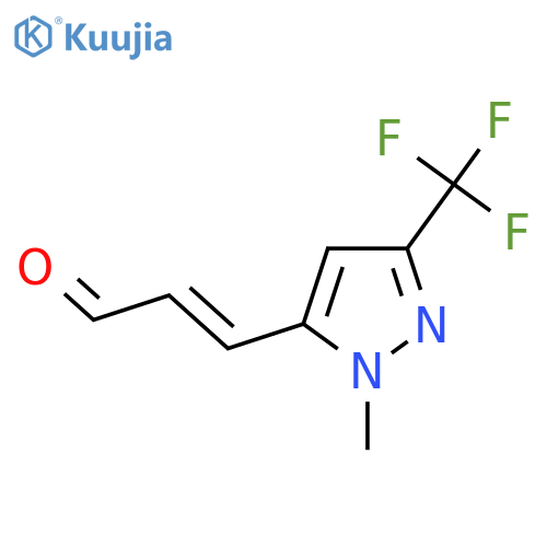 3-1-methyl-3-(trifluoromethyl)-1H-pyrazol-5-ylprop-2-enal structure