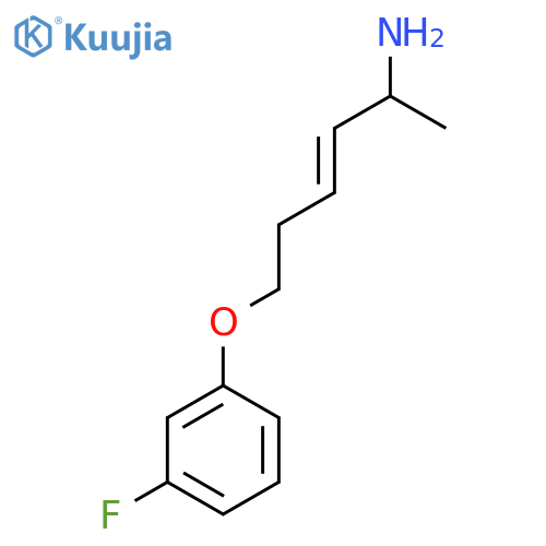 6-(3-fluorophenoxy)hex-3-en-2-amine structure