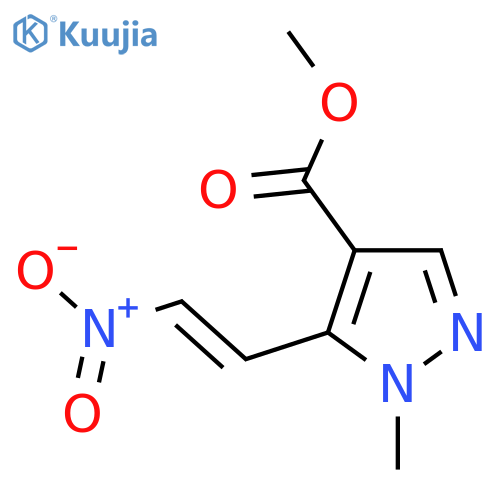methyl 1-methyl-5-(2-nitroethenyl)-1H-pyrazole-4-carboxylate structure