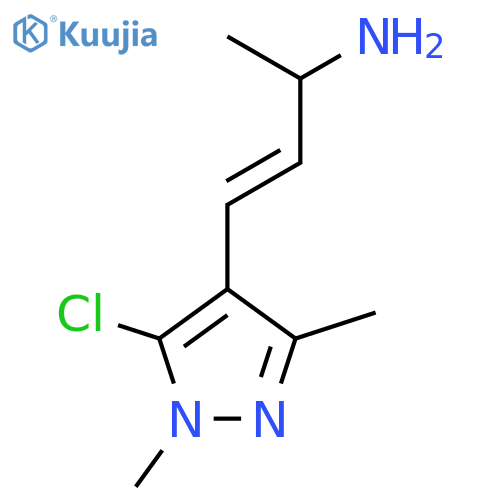 4-(5-chloro-1,3-dimethyl-1H-pyrazol-4-yl)but-3-en-2-amine structure
