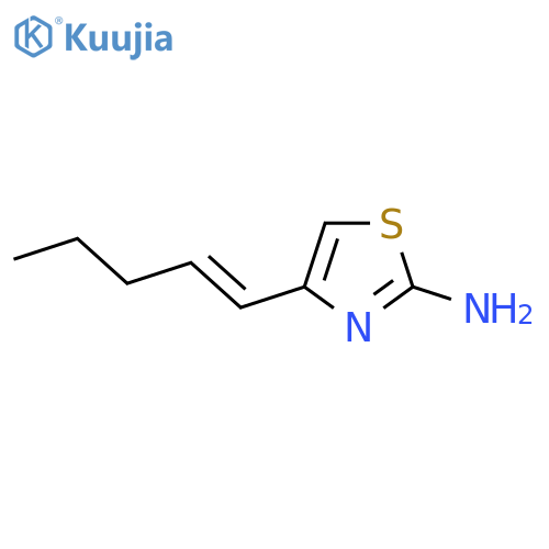 4-(pent-1-en-1-yl)-1,3-thiazol-2-amine structure