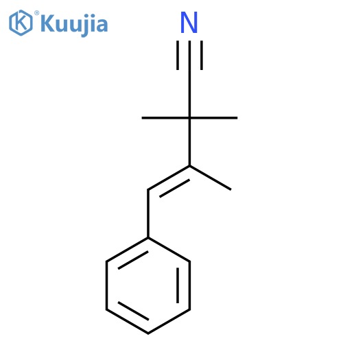 2,2,3-trimethyl-4-phenylbut-3-enenitrile structure