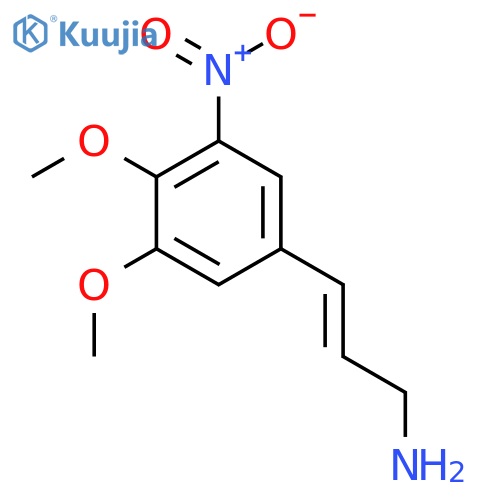 3-(3,4-dimethoxy-5-nitrophenyl)prop-2-en-1-amine structure