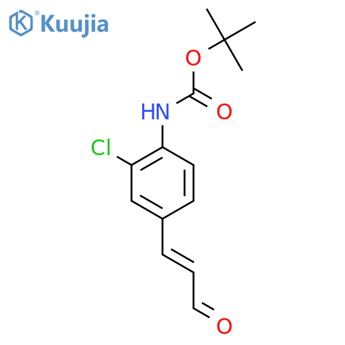 tert-butyl N-2-chloro-4-(3-oxoprop-1-en-1-yl)phenylcarbamate structure