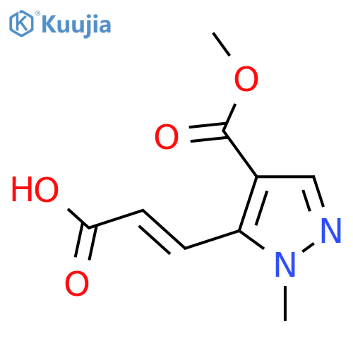 3-4-(methoxycarbonyl)-1-methyl-1H-pyrazol-5-ylprop-2-enoic acid structure