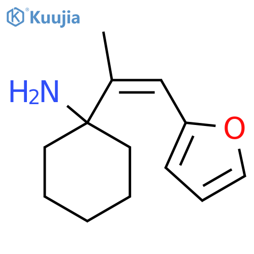 1-1-(furan-2-yl)prop-1-en-2-ylcyclohexan-1-amine structure
