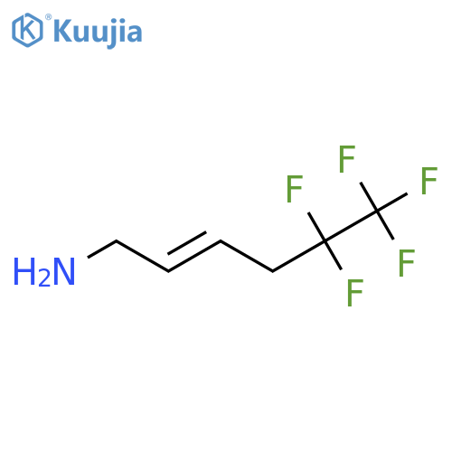 5,5,6,6,6-pentafluorohex-2-en-1-amine structure