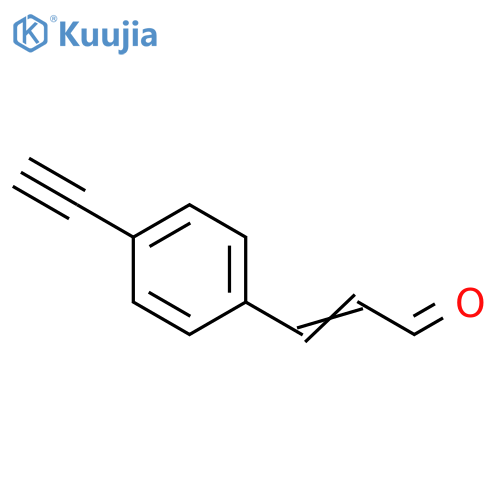 3-(4-ethynylphenyl)prop-2-enal structure