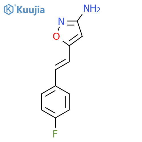 5-2-(4-fluorophenyl)ethenyl-1,2-oxazol-3-amine structure