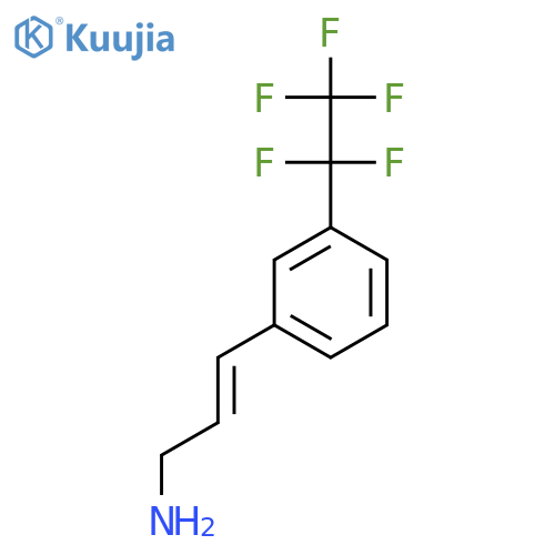 3-3-(pentafluoroethyl)phenylprop-2-en-1-amine structure