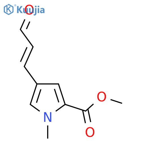 methyl 1-methyl-4-(3-oxoprop-1-en-1-yl)-1H-pyrrole-2-carboxylate structure