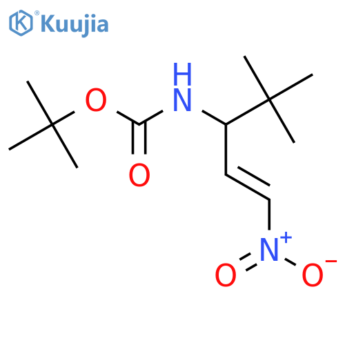 tert-butyl N-(4,4-dimethyl-1-nitropent-1-en-3-yl)carbamate structure