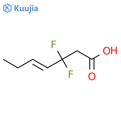 3,3-difluorohept-4-enoic acid structure