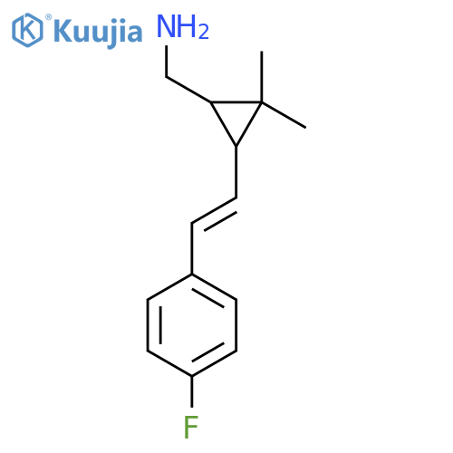 {3-2-(4-fluorophenyl)ethenyl-2,2-dimethylcyclopropyl}methanamine structure