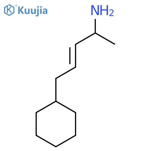 5-cyclohexylpent-3-en-2-amine structure