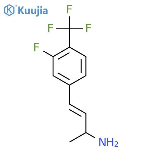 4-3-fluoro-4-(trifluoromethyl)phenylbut-3-en-2-amine structure