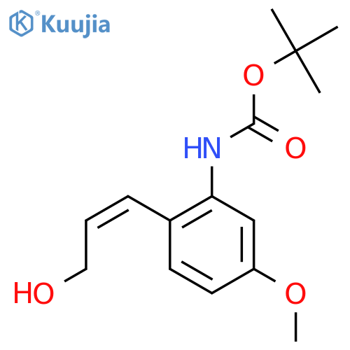 tert-butyl N-2-(3-hydroxyprop-1-en-1-yl)-5-methoxyphenylcarbamate structure