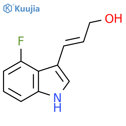 3-(4-fluoro-1H-indol-3-yl)prop-2-en-1-ol structure
