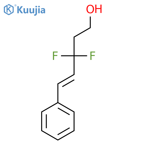 3,3-difluoro-5-phenylpent-4-en-1-ol structure