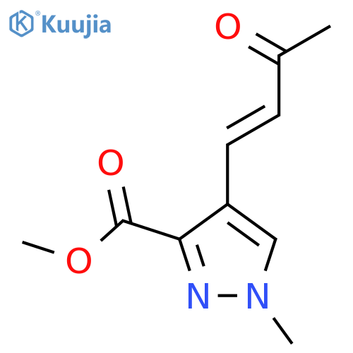 methyl 1-methyl-4-(3-oxobut-1-en-1-yl)-1H-pyrazole-3-carboxylate structure