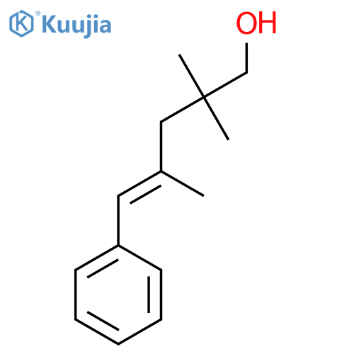 2,2,4-trimethyl-5-phenylpent-4-en-1-ol structure