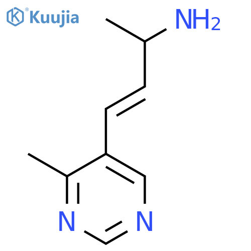 4-(4-methylpyrimidin-5-yl)but-3-en-2-amine structure