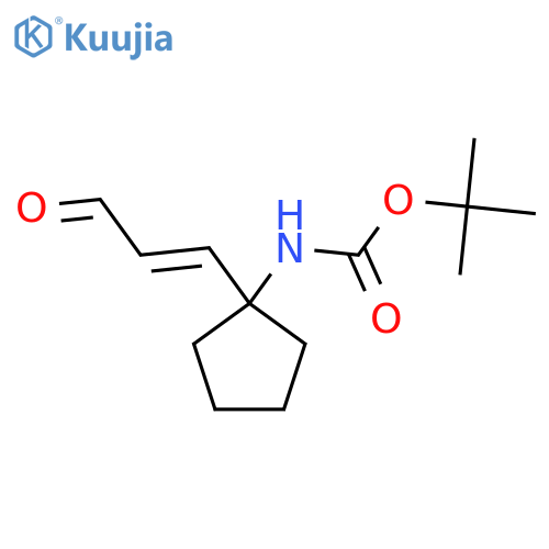 tert-butyl N-1-(3-oxoprop-1-en-1-yl)cyclopentylcarbamate structure