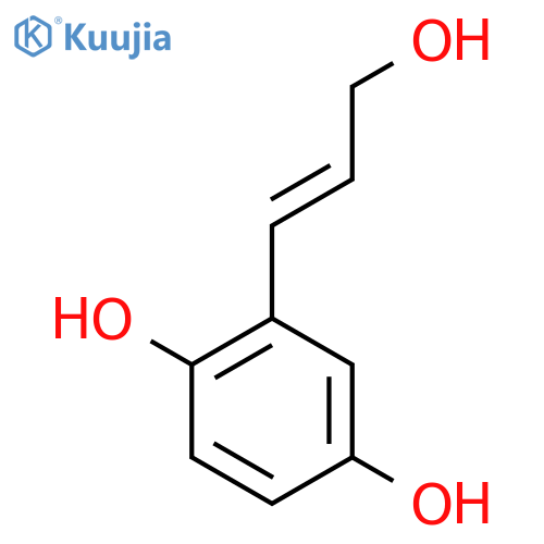 2-(3-hydroxyprop-1-en-1-yl)benzene-1,4-diol structure