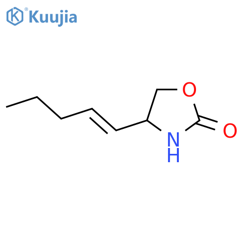 4-(pent-1-en-1-yl)-1,3-oxazolidin-2-one structure